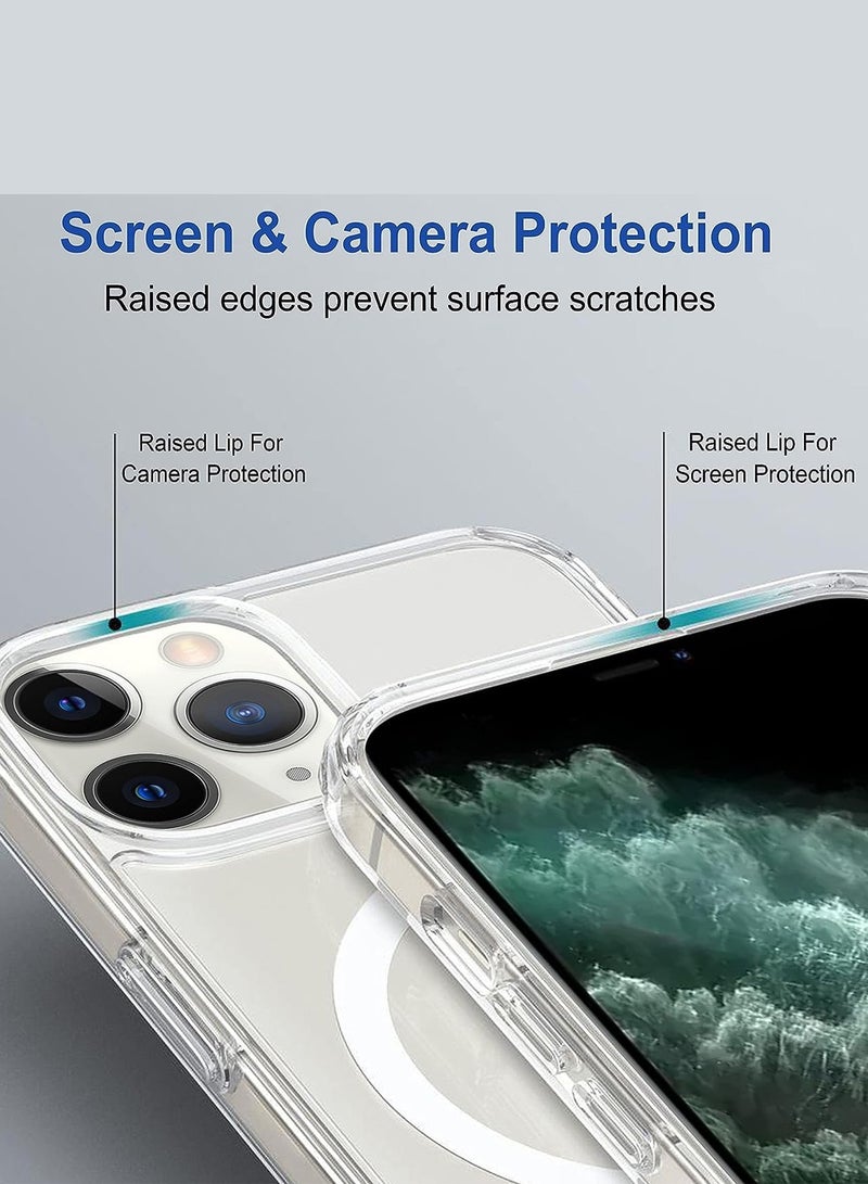 تشابي لاين  غطاء حماية شفاف لهاتف آيفون 11 برو 5G من شابلين، موديل 2019، مقاوم للاصفرار والخدوش، غطاء خلفي مقاوم للخدش من TPU مع خاصية الشحن المغناطيسي - شفاف - Image 3